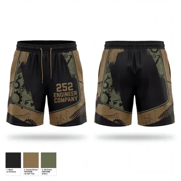 Athletic Shorts With Pockets, 252 Engineer Company, Army, Teamtime, Team time, sublimation, custom sports apparel, team uniforms, spirit wear, spiritwear, sports uniforms, custom shirts, team store, custom team store, fundraiser sports, apparel fundraiser