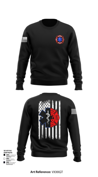 Crew Neck Sweatshirt, Station 31, Fire Department, Teamtime, Team time, sublimation, custom sports apparel, team uniforms, spirit wear, spiritwear, sports uniforms, custom shirts, team store, custom team store, fundraiser sports, apparel fundraiser