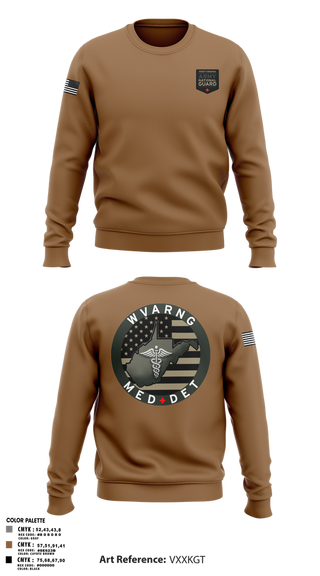 Crew Neck Sweatshirt, WV ARNG Med Det, , Teamtime, Team time, sublimation, custom sports apparel, team uniforms, spirit wear, spiritwear, sports uniforms, custom shirts, team store, custom team store, fundraiser sports, apparel fundraiser