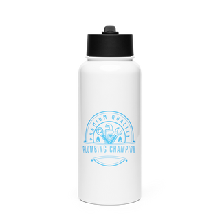 Plumbing Champion 91247787 Stainless Steel Water Bottle with a Straw Lid
