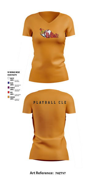 Womens Short Sleeve Vneck Shirt, B Buzz Baseball League, Baseball, Teamtime, Team time, sublimation, custom sports apparel, team uniforms, spirit wear, spiritwear, sports uniforms, custom shirts, team store, custom team store, fundraiser sports, apparel fundraiser