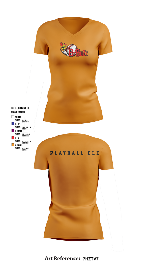 Womens Short Sleeve Vneck Shirt, B Buzz Baseball League, Baseball, Teamtime, Team time, sublimation, custom sports apparel, team uniforms, spirit wear, spiritwear, sports uniforms, custom shirts, team store, custom team store, fundraiser sports, apparel fundraiser