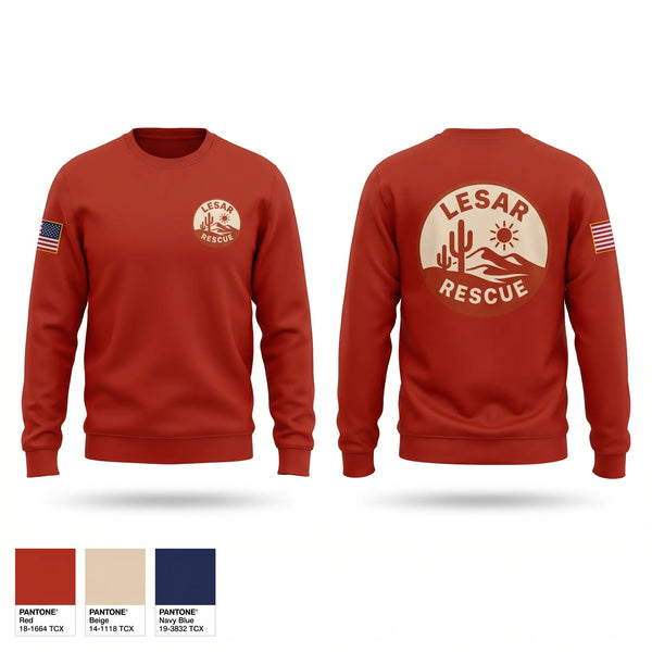 Crew Neck Sweatshirt, LESAR RESCUE, EMS/EMT, Teamtime, Team time, sublimation, custom sports apparel, team uniforms, spirit wear, spiritwear, sports uniforms, custom shirts, team store, custom team store, fundraiser sports, apparel fundraiser