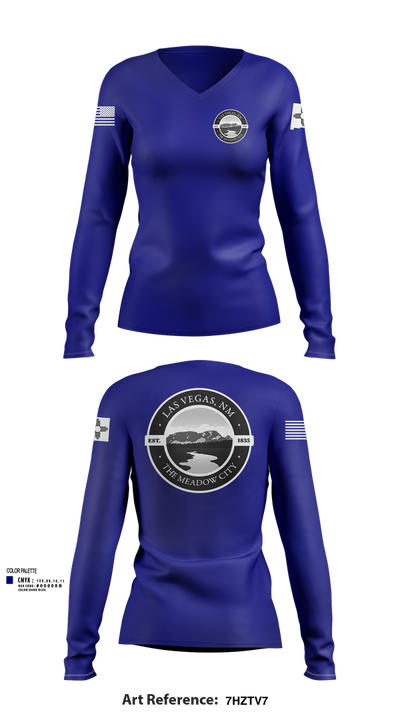 Las Vegas 60845219 Women's Long Sleeve V-neck Shirt - 16