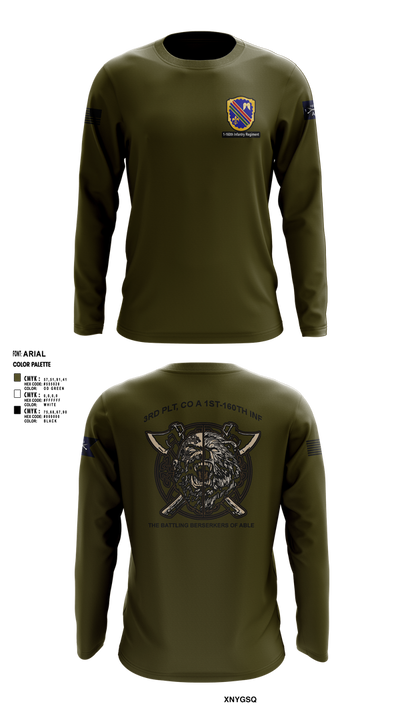 Co A, 1st-160th INF, 79th IBCT 97835057 Long Sleeve Performance Shirt 1