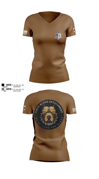 Womens Short Sleeve Vneck Shirt, 7236 Medical Support Unit, Army, Teamtime, Team time, sublimation, custom sports apparel, team uniforms, spirit wear, spiritwear, sports uniforms, custom shirts, team store, custom team store, fundraiser sports, apparel fundraiser