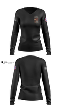 Cheyenne US Army Recruiting Company Women's Long Sleeve V-neck Shirt - 111