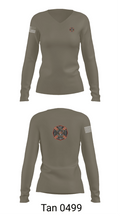 Flint city VFD 6107516 Women's Long Sleeve V-neck Shirt - 11
