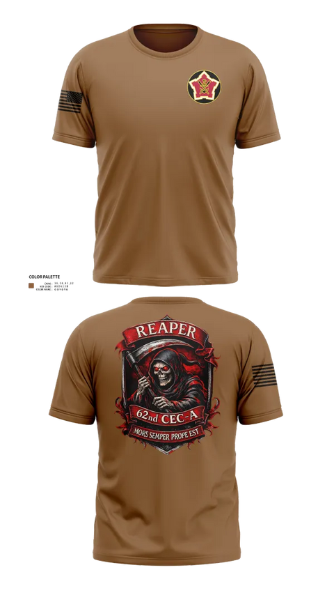Short Sleeve Performance Shirt, 62ND CEC-A, Army, Teamtime, Team time, sublimation, custom sports apparel, team uniforms, spirit wear, spiritwear, sports uniforms, custom shirts, team store, custom team store, fundraiser sports, apparel fundraiser