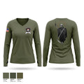 Combat Logistics Battalion 31 Women's Long Sleeve V-neck Shirt - 1