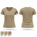 A-SHARP 95896573 Women's Short Sleeve V-neck Shirt - 1