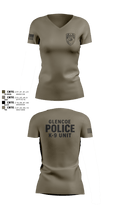 GLENCOE POLICE DEPARTMENT K9 67742238 Women's Short Sleeve V-neck Shirt - 4