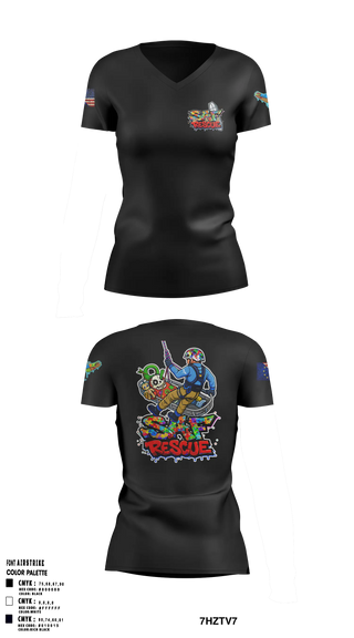 Womens Short Sleeve Vneck Shirt, VooDoo RESCUE, Fire Department, Teamtime, Team time, sublimation, custom sports apparel, team uniforms, spirit wear, spiritwear, sports uniforms, custom shirts, team store, custom team store, fundraiser sports, apparel fundraiser
