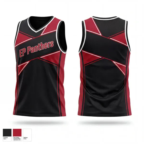 Mens Basketball Jersey, EP Panthers, Men's Basketball, Teamtime, Team time, sublimation, custom sports apparel, team uniforms, spirit wear, spiritwear, sports uniforms, custom shirts, team store, custom team store, fundraiser sports, apparel fundraiser