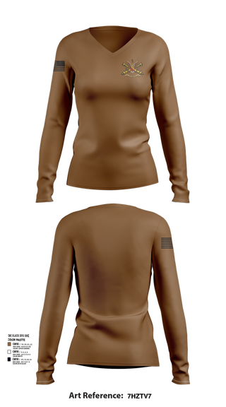 Womens Long Sleeve Vneck Shirt, 1128th Forward Support Company, , Teamtime, Team time, sublimation, custom sports apparel, team uniforms, spirit wear, spiritwear, sports uniforms, custom shirts, team store, custom team store, fundraiser sports, apparel fundraiser