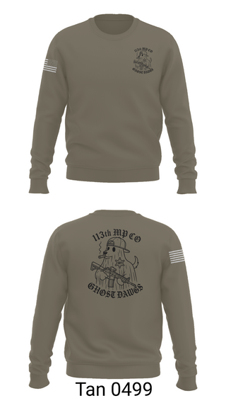 Crew Neck Sweatshirt, 113th MP CO, Army, Teamtime, Team time, sublimation, custom sports apparel, team uniforms, spirit wear, spiritwear, sports uniforms, custom shirts, team store, custom team store, fundraiser sports, apparel fundraiser
