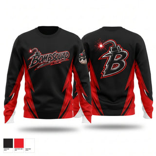 Crew Neck Sweatshirt, BombSquad, Baseball, Teamtime, Team time, sublimation, custom sports apparel, team uniforms, spirit wear, spiritwear, sports uniforms, custom shirts, team store, custom team store, fundraiser sports, apparel fundraiser