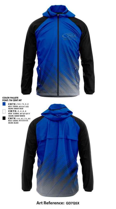 Windbreaker, Delmarva Rush, Women's Soccer, Teamtime, Team time, sublimation, custom sports apparel, team uniforms, spirit wear, spiritwear, sports uniforms, custom shirts, team store, custom team store, fundraiser sports, apparel fundraiser