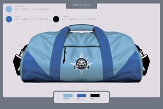 Duffle Bag, North Stars, Women's Basketball, Teamtime, Team time, sublimation, custom sports apparel, team uniforms, spirit wear, spiritwear, sports uniforms, custom shirts, team store, custom team store, fundraiser sports, apparel fundraiser