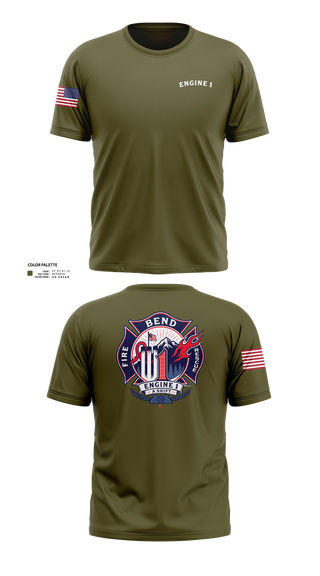 Old School Cotton Feel Shirt, Engine 1, Fire Department, Teamtime, Team time, sublimation, custom sports apparel, team uniforms, spirit wear, spiritwear, sports uniforms, custom shirts, team store, custom team store, fundraiser sports, apparel fundraiser
