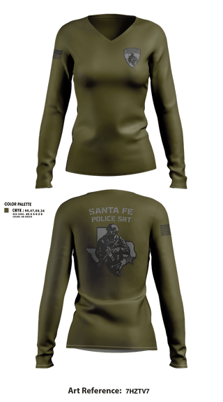 Womens Long Sleeve Vneck Shirt, LMPD SRT, Police, Teamtime, Team time, sublimation, custom sports apparel, team uniforms, spirit wear, spiritwear, sports uniforms, custom shirts, team store, custom team store, fundraiser sports, apparel fundraiser