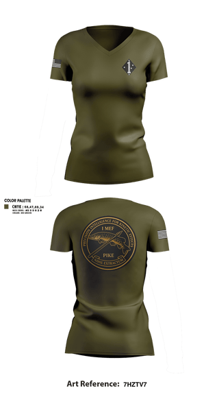 Womens Short Sleeve Vneck Shirt, 1st Marine Division G-2 Targeting, Marines, Teamtime, Team time, sublimation, custom sports apparel, team uniforms, spirit wear, spiritwear, sports uniforms, custom shirts, team store, custom team store, fundraiser sports, apparel fundraiser