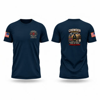 Old School Cotton Feel Shirt, Crowder Fire Department, Fire Department, Teamtime, Team time, sublimation, custom sports apparel, team uniforms, spirit wear, spiritwear, sports uniforms, custom shirts, team store, custom team store, fundraiser sports, apparel fundraiser
