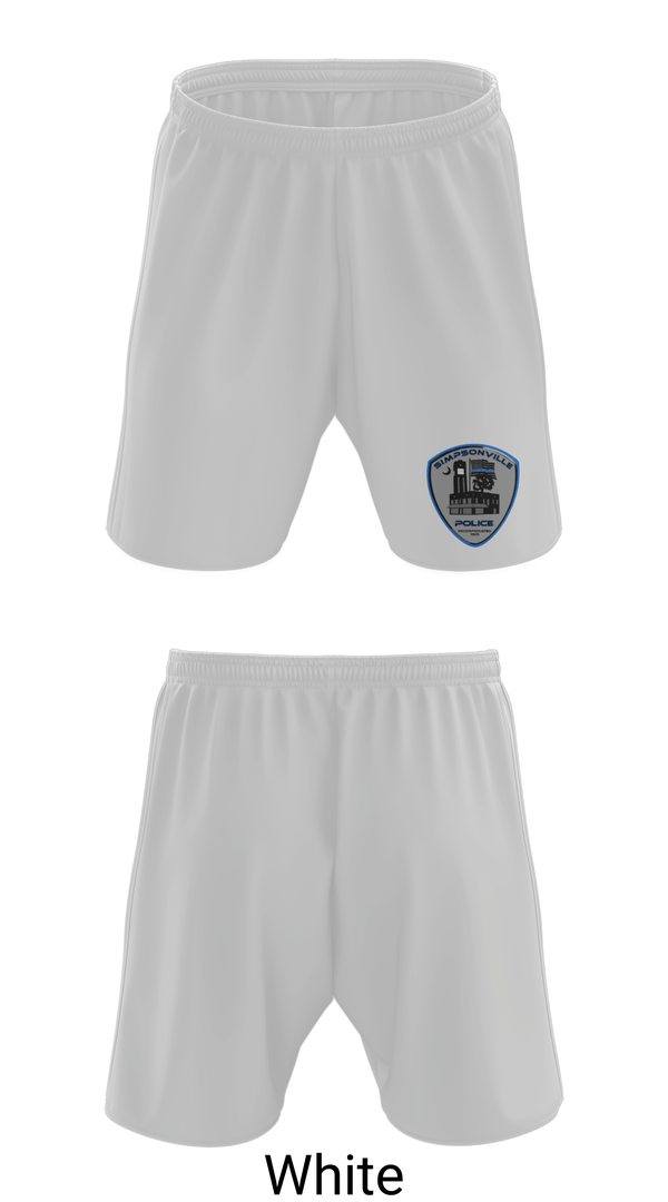 Athletic Shorts With Pockets, Simpsonville Police Investigations, Police, Teamtime, Team time, sublimation, custom sports apparel, team uniforms, spirit wear, spiritwear, sports uniforms, custom shirts, team store, custom team store, fundraiser sports, apparel fundraiser