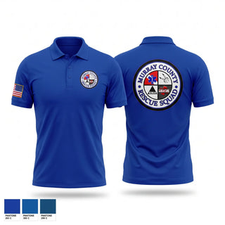 Short Sleeve Performance Polo, Murray County Rescue Squad, Fire Department, Teamtime, Team time, sublimation, custom sports apparel, team uniforms, spirit wear, spiritwear, sports uniforms, custom shirts, team store, custom team store, fundraiser sports, apparel fundraiser