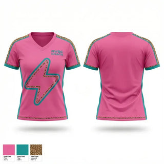 Womens Short Sleeve Vneck Shirt, RVSC CHAOS, Women's Soccer, Teamtime, Team time, sublimation, custom sports apparel, team uniforms, spirit wear, spiritwear, sports uniforms, custom shirts, team store, custom team store, fundraiser sports, apparel fundraiser