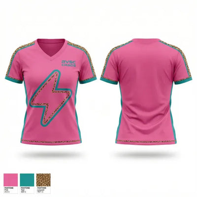 RVSC CHAOS 29376046 Women's Short Sleeve V-neck Shirt - 1