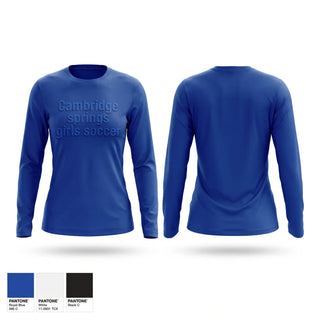 Long Sleeve Performance Shirt, Cambridge springs girls soccer, Women's Soccer, Teamtime, Team time, sublimation, custom sports apparel, team uniforms, spirit wear, spiritwear, sports uniforms, custom shirts, team store, custom team store, fundraiser sports, apparel fundraiser