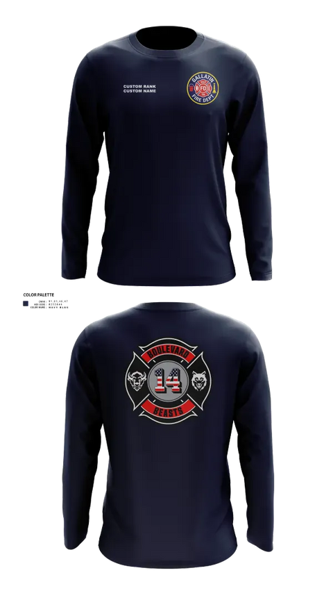 Long Sleeve Performance Shirt, Gallatin Fire Department Station 4, Fire Department, Teamtime, Team time, sublimation, custom sports apparel, team uniforms, spirit wear, spiritwear, sports uniforms, custom shirts, team store, custom team store, fundraiser sports, apparel fundraiser