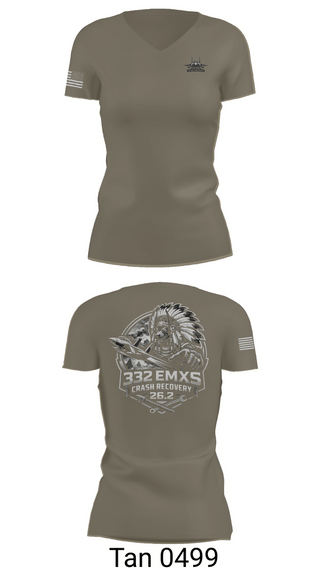 Womens Short Sleeve Vneck Shirt, 332 emxs crash recovery, Air Force, Teamtime, Team time, sublimation, custom sports apparel, team uniforms, spirit wear, spiritwear, sports uniforms, custom shirts, team store, custom team store, fundraiser sports, apparel fundraiser