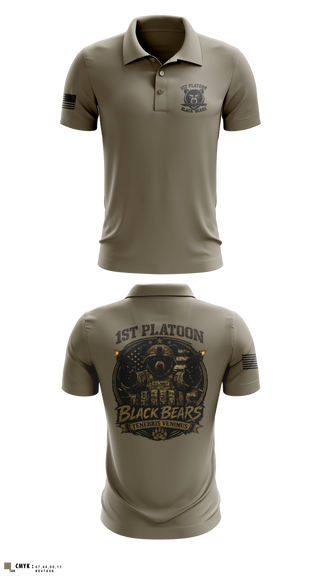 Short Sleeve Performance Polo, 1ST PLT, 94MP, Army, Teamtime, Team time, sublimation, custom sports apparel, team uniforms, spirit wear, spiritwear, sports uniforms, custom shirts, team store, custom team store, fundraiser sports, apparel fundraiser