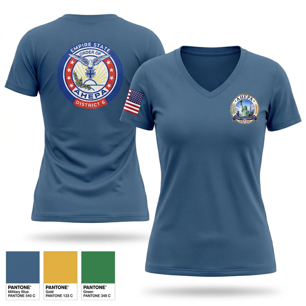 Womens Short Sleeve Vneck Shirt, AHEPA, , Teamtime, Team time, sublimation, custom sports apparel, team uniforms, spirit wear, spiritwear, sports uniforms, custom shirts, team store, custom team store, fundraiser sports, apparel fundraiser