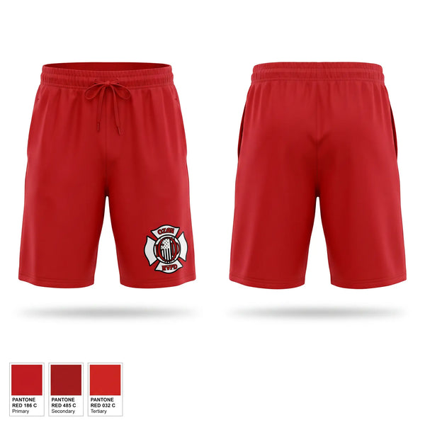 Athletic Shorts With Pockets, Ozan Rural Volunteer Fire Dept, Fire Department, Teamtime, Team time, sublimation, custom sports apparel, team uniforms, spirit wear, spiritwear, sports uniforms, custom shirts, team store, custom team store, fundraiser sports, apparel fundraiser