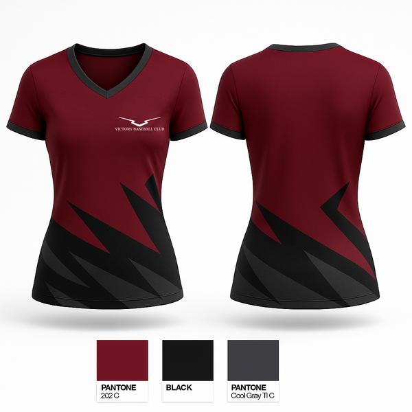 Womens Short Sleeve Vneck Shirt, Victory Baseball, Baseball, Teamtime, Team time, sublimation, custom sports apparel, team uniforms, spirit wear, spiritwear, sports uniforms, custom shirts, team store, custom team store, fundraiser sports, apparel fundraiser