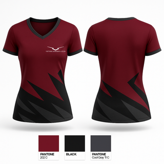 Womens Short Sleeve Vneck Shirt, Victory Baseball, Baseball, Teamtime, Team time, sublimation, custom sports apparel, team uniforms, spirit wear, spiritwear, sports uniforms, custom shirts, team store, custom team store, fundraiser sports, apparel fundraiser