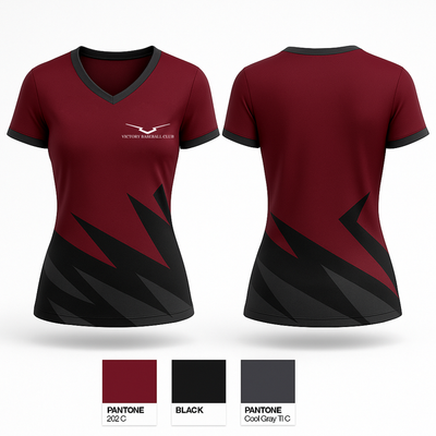 Victory Baseball 47093427 Women's Short Sleeve V-neck Shirt - 41