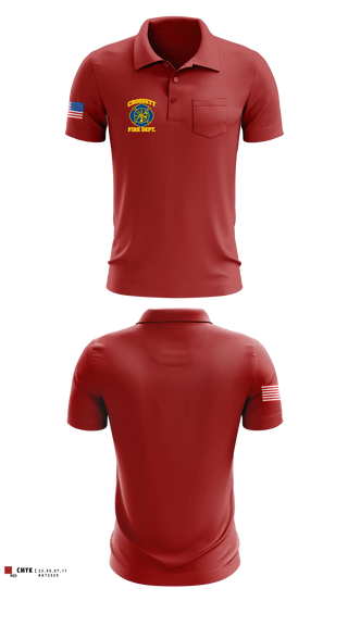 Short Sleeve Performance Polo with chest pocket, Crossett Fire Department, Fire Department, Teamtime, Team time, sublimation, custom sports apparel, team uniforms, spirit wear, spiritwear, sports uniforms, custom shirts, team store, custom team store, fundraiser sports, apparel fundraiser