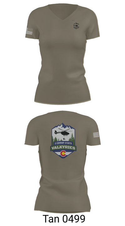 D Co 3-140th AVN 89038545 Women's Short Sleeve V-neck Shirt - 65