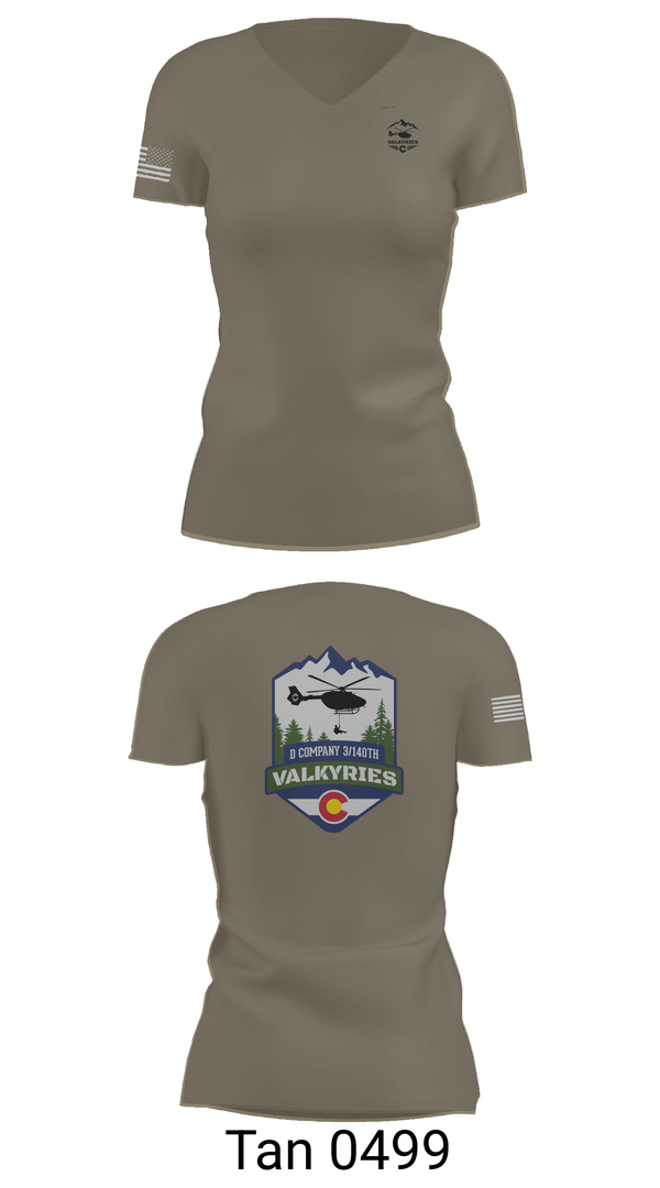 Womens Short Sleeve Vneck Shirt, D Co 3-140th AVN, National Guard, Teamtime, Team time, sublimation, custom sports apparel, team uniforms, spirit wear, spiritwear, sports uniforms, custom shirts, team store, custom team store, fundraiser sports, apparel fundraiser