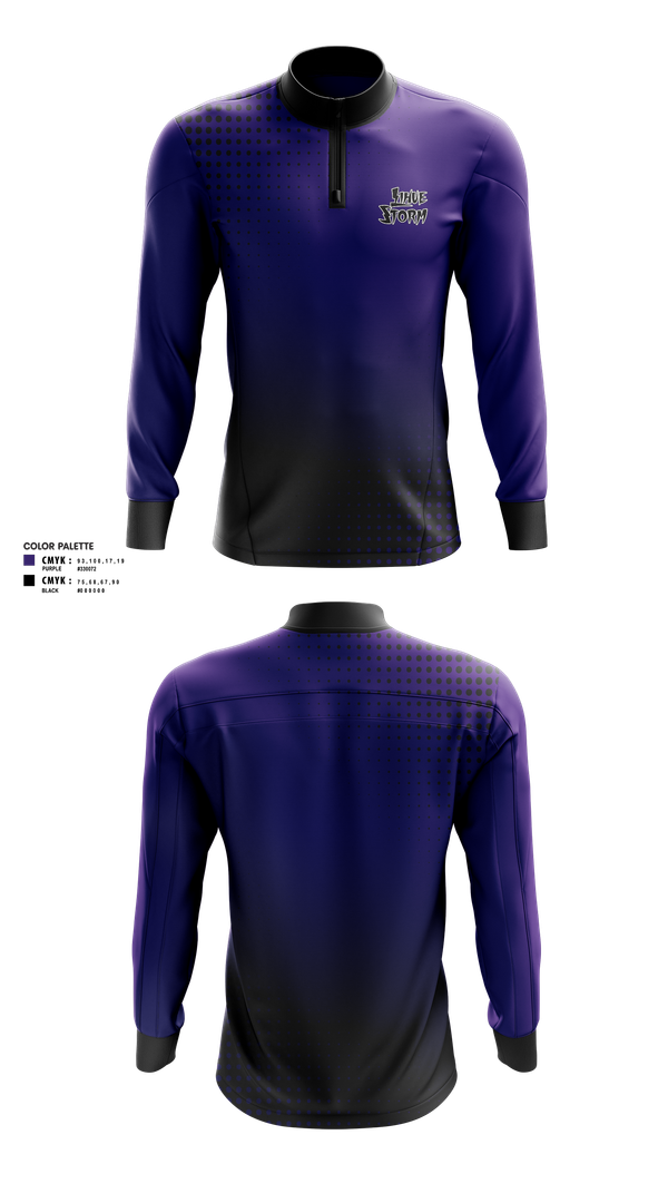 Quarter Zip Jacket, Lihue Storm, Women's Basketball, Teamtime, Team time, sublimation, custom sports apparel, team uniforms, spirit wear, spiritwear, sports uniforms, custom shirts, team store, custom team store, fundraiser sports, apparel fundraiser