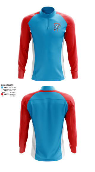 Quarter Zip Jacket, Piute High School Track & Field, Track & Field, Teamtime, Team time, sublimation, custom sports apparel, team uniforms, spirit wear, spiritwear, sports uniforms, custom shirts, team store, custom team store, fundraiser sports, apparel fundraiser