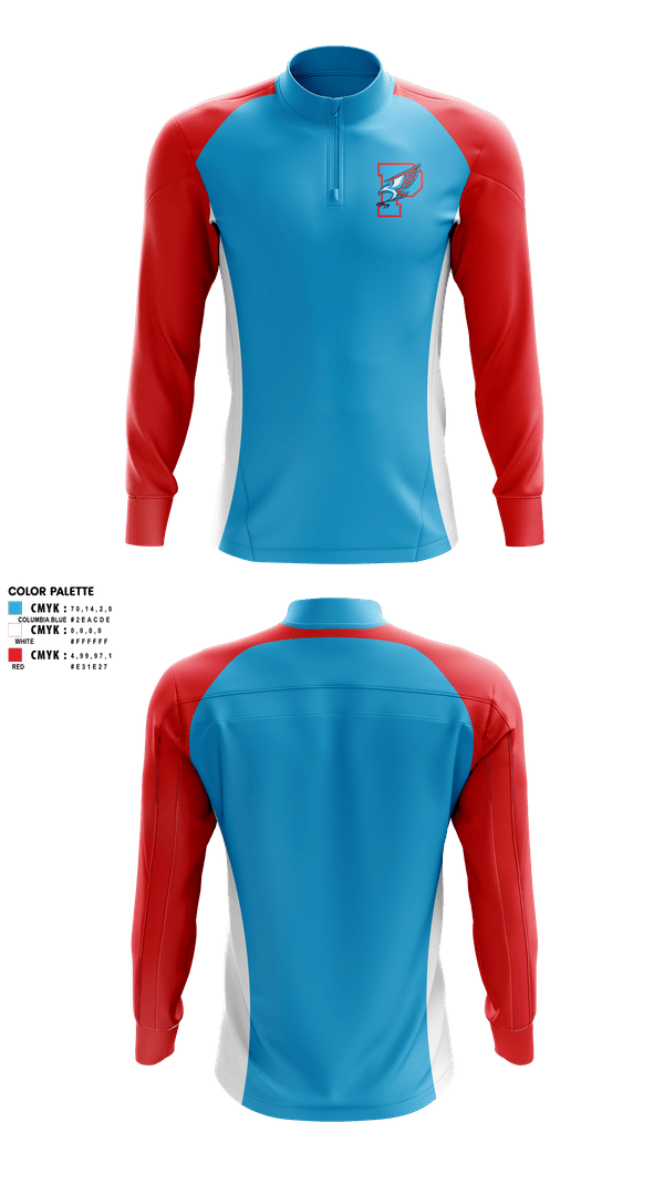 Quarter Zip Jacket, Piute High School Track & Field, Track & Field, Teamtime, Team time, sublimation, custom sports apparel, team uniforms, spirit wear, spiritwear, sports uniforms, custom shirts, team store, custom team store, fundraiser sports, apparel fundraiser