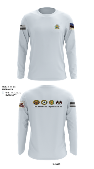Long Sleeve Performance Shirt, American Legion CSM Gary W Crisp Post 289. Clarksville,TN, , Teamtime, Team time, sublimation, custom sports apparel, team uniforms, spirit wear, spiritwear, sports uniforms, custom shirts, team store, custom team store, fundraiser sports, apparel fundraiser