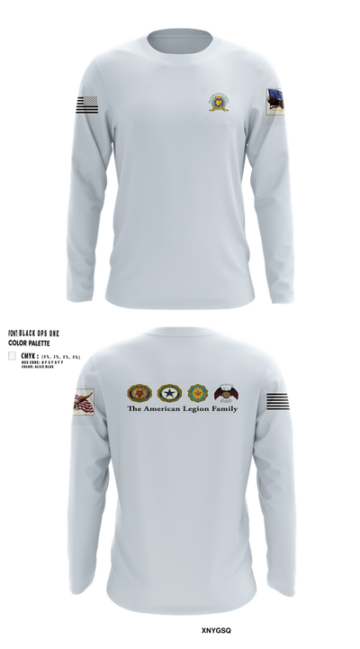 American Legion CSM Gary W Crisp Post 289. Clarksville,TN 56058352 Long Sleeve Performance Shirt 100