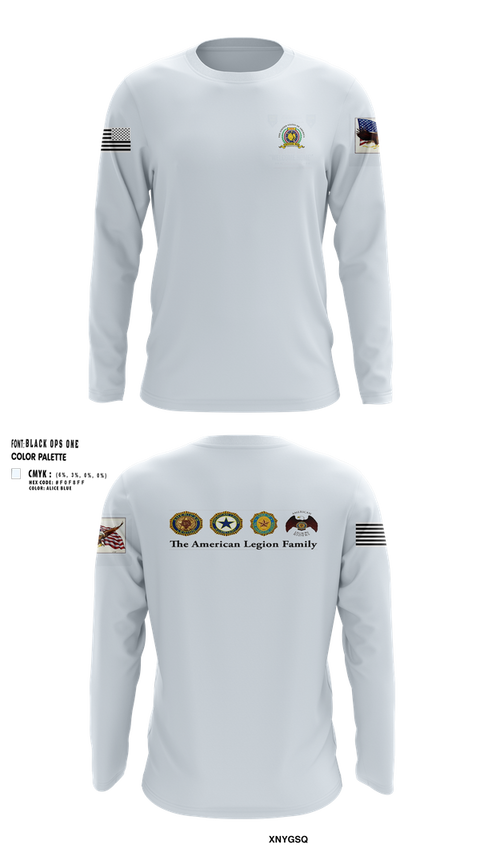 Long Sleeve Performance Shirt, American Legion CSM Gary W Crisp Post 289. Clarksville,TN, , Teamtime, Team time, sublimation, custom sports apparel, team uniforms, spirit wear, spiritwear, sports uniforms, custom shirts, team store, custom team store, fundraiser sports, apparel fundraiser