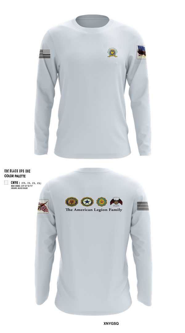 Long Sleeve Performance Shirt, American Legion CSM Gary W Crisp Post 289. Clarksville,TN, , Teamtime, Team time, sublimation, custom sports apparel, team uniforms, spirit wear, spiritwear, sports uniforms, custom shirts, team store, custom team store, fundraiser sports, apparel fundraiser